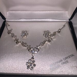 Austrian Crystal necklace and earring set.